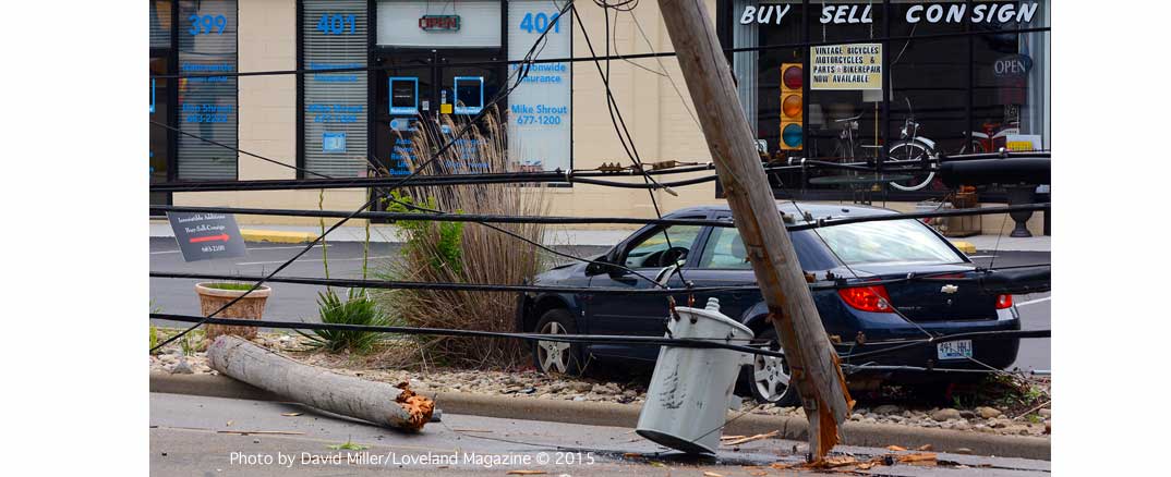 Auto slices utility pole: Closes Loveland Madeira Rd. – power lost
