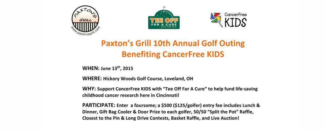 Paxton’s 10th Annual Tee Off For A Cure!