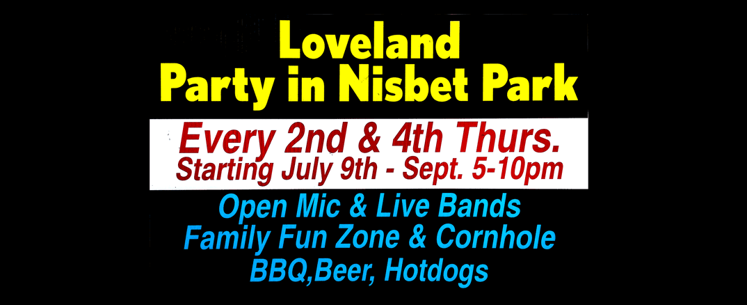 Party in Nisbet Park every 2nd & 4th Thursday night