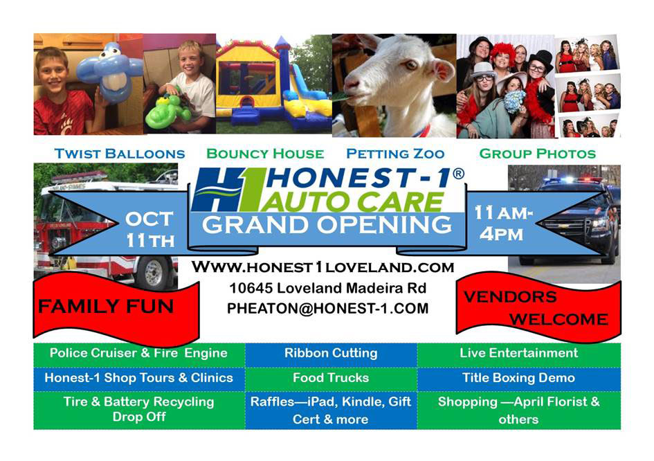 Grand Opening of Honest-1 Auto Care Loveland will be a Family Fun Festival