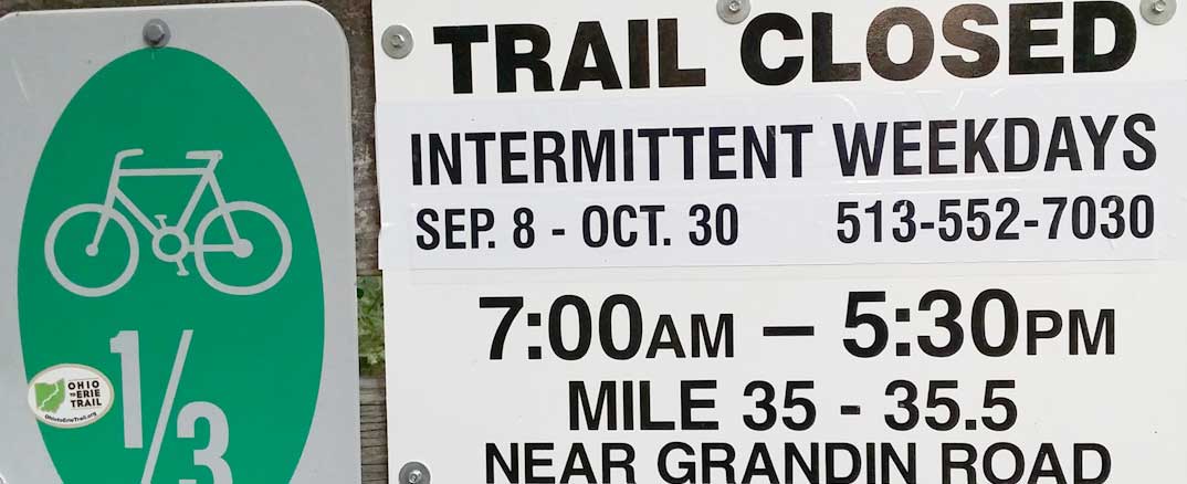 Loveland Bike Trail will close periodically near Grandin Road on weekdays