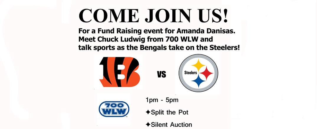 Watch Bengals vs. Steelers and help Amanda Danisas with day to day cost of cancer treatment