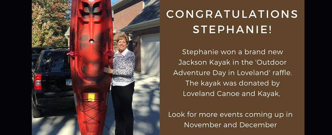 Congratulations to Stephanie for winning Jackson Kayak