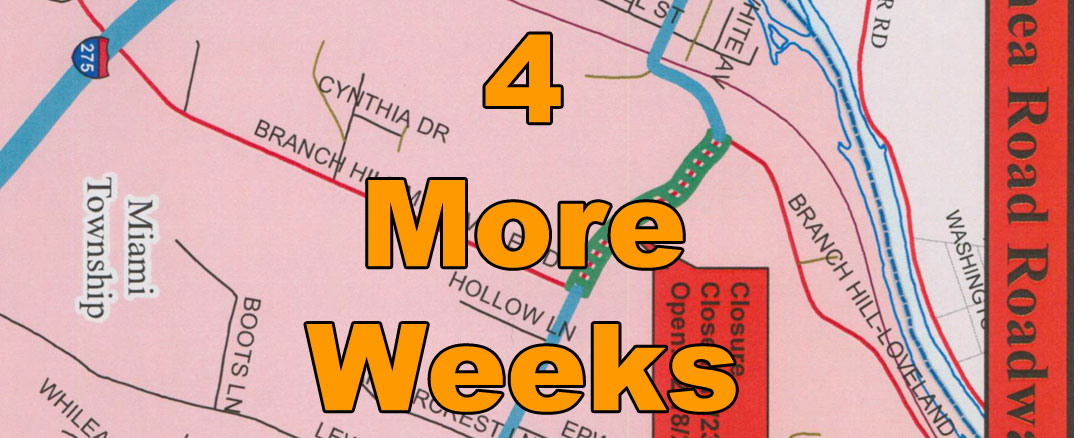 It just got worse: Branch Hill Guinea Road will stay closed 4 more weeks