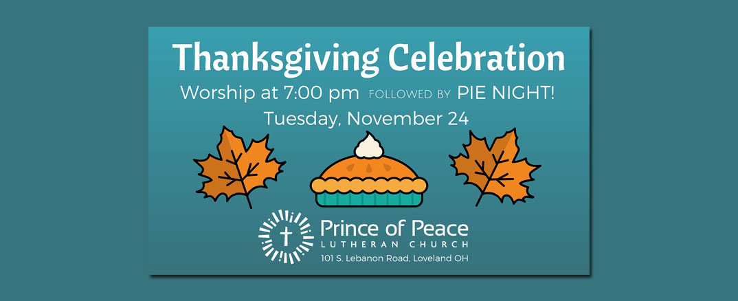 Thanksgiving Service and Pie Night at Prince of Peace Church