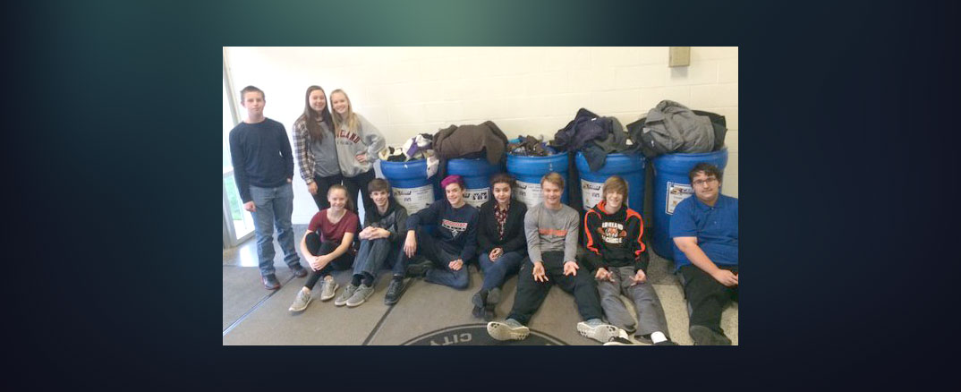 LHS students donate more than 300 coats, hats, scarves and gloves