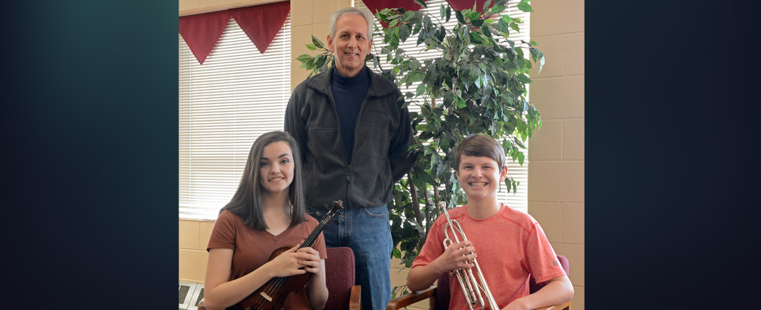 The Maegly Music Scholarship Winners are Mr. Quinn Caney and Miss Margaret Eilert