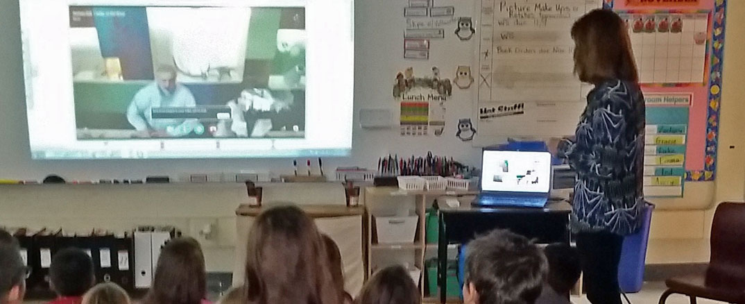 Students tour the Yellowstone National Park Museum and study wildlife all from their Loveland classroom