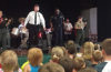 Law enforcement officials turned band delivered a positive message to a dancing LPS student body