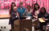 Steve Mitchell introduces scholarship winners in honor of Capt Seth Mitchell