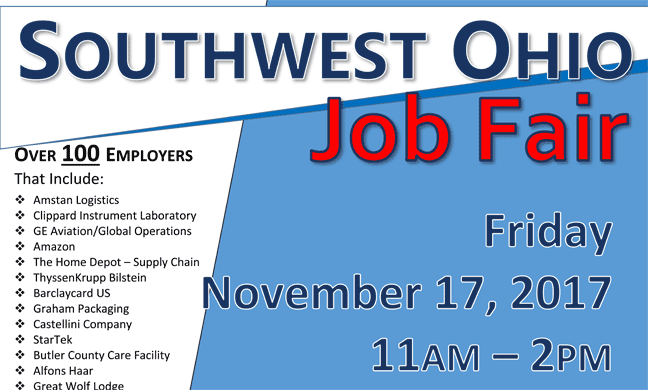 Southwest Ohio Job Fair at Great Wolf Lodge November 17
