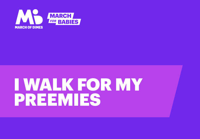 Walk to help more babies be born healthy!