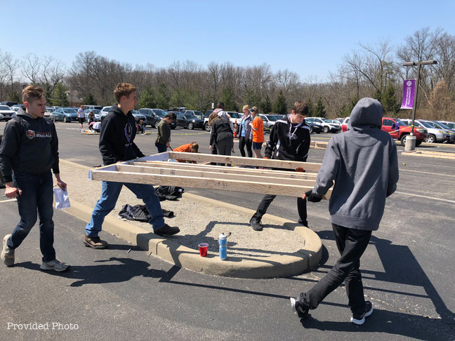 Cincinnati Hills Christian Academy Students Built Hope — In the Form of a House — in the Student Parking Lot