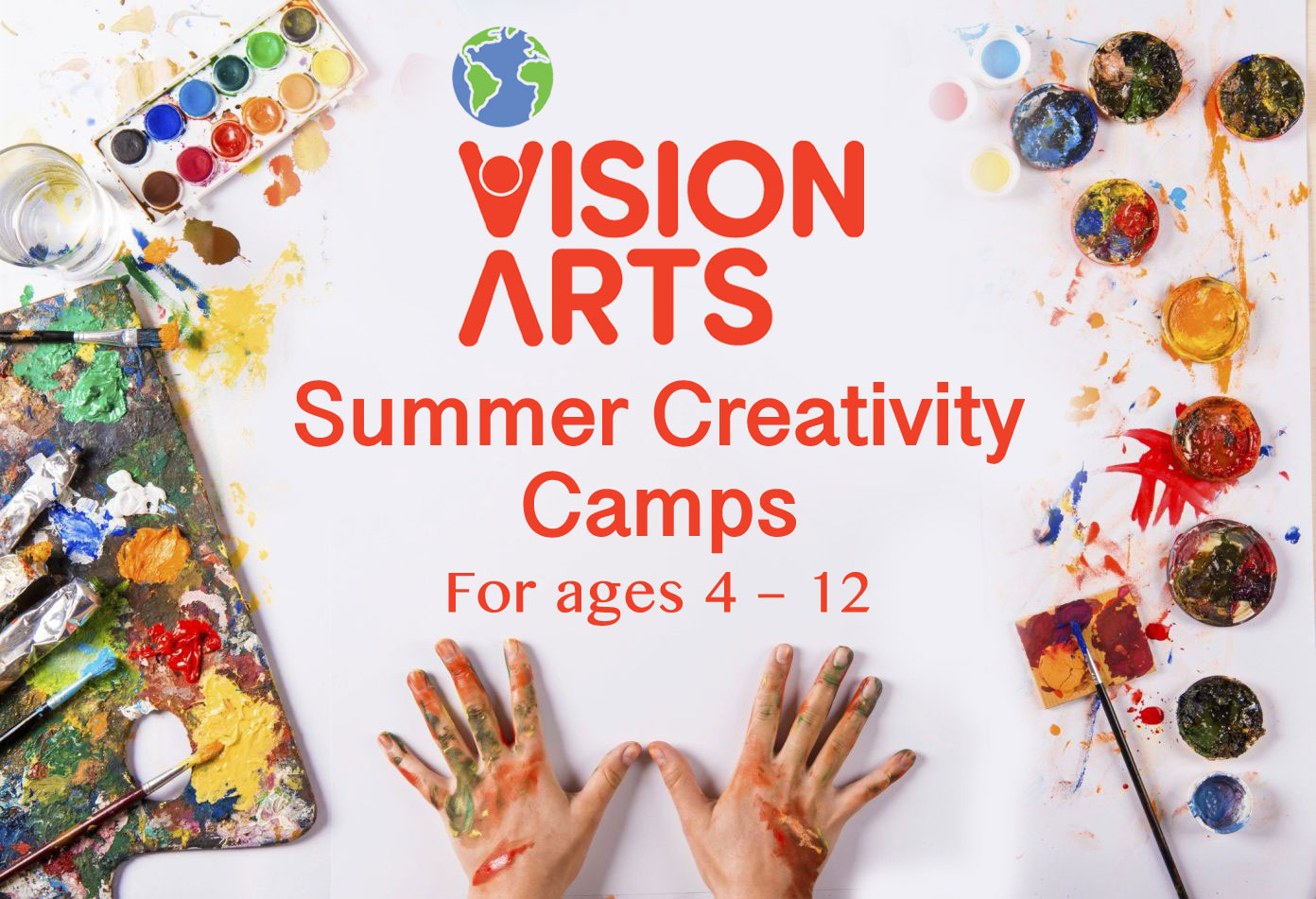 Summer Creativity Camps  at VisionArts Studio for ages 4 – 12 yrs.