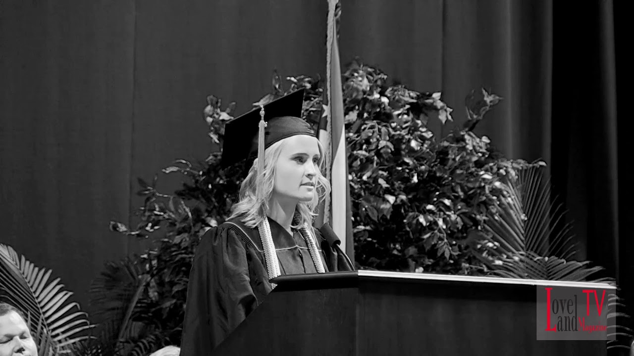 2018 Class President Abigail Puchta at Loveland High School Commencement