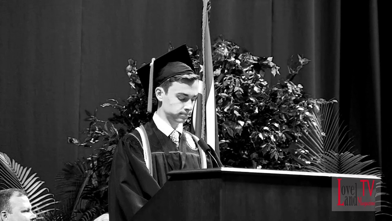 2018 Class Vice President Joshua Badzik at Loveland High School Commencement