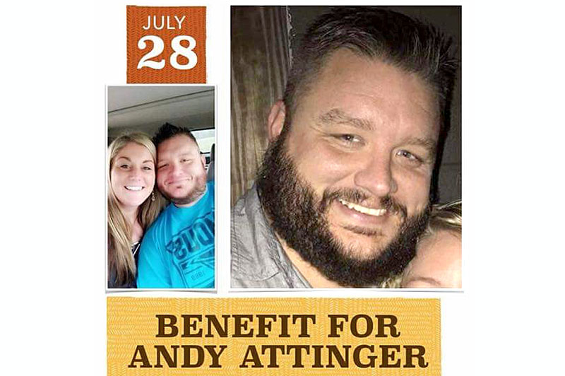 A close knit community shows their support to Andy Attinger
