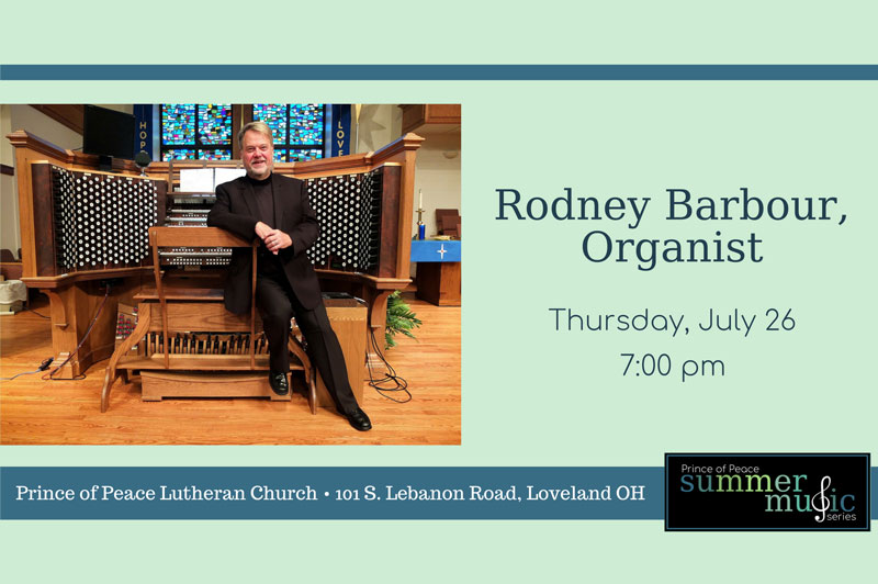 Organist Rodney Barbour in FREE concert on Thursday