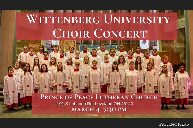 Wittenberg Choir to embark on annual spring concert tour and Loveland is 6th stop for FREE concert