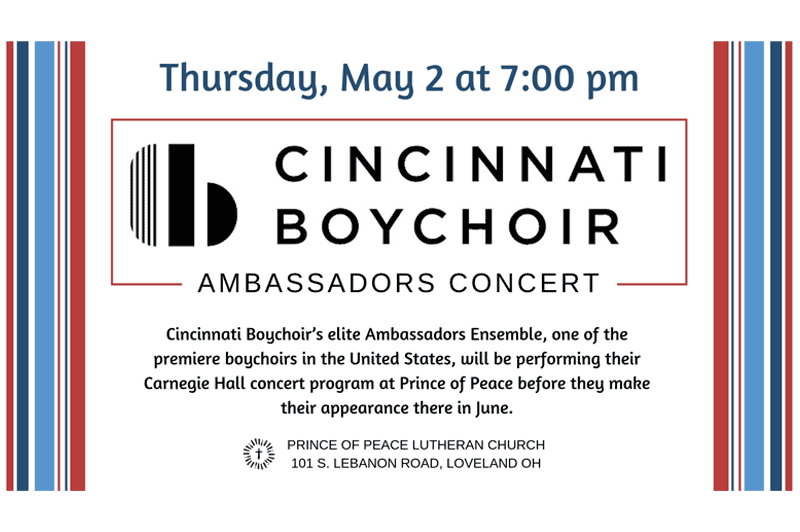 Cincinnati Boychoir Ambassadors perform at POP on Thursday May 2