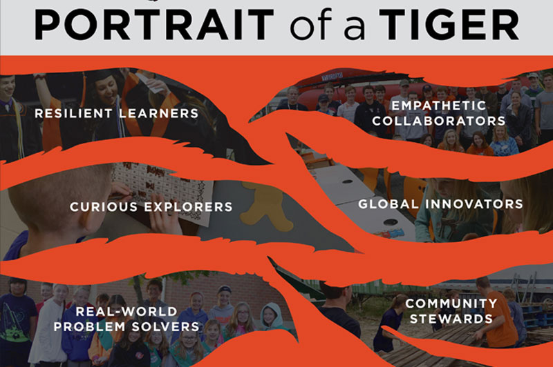 Loveland District Teaching and Learning team unveil the Portrait of a Tiger