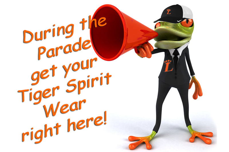 Homecoming Parade information and Tiger Spirit Wear Sale
