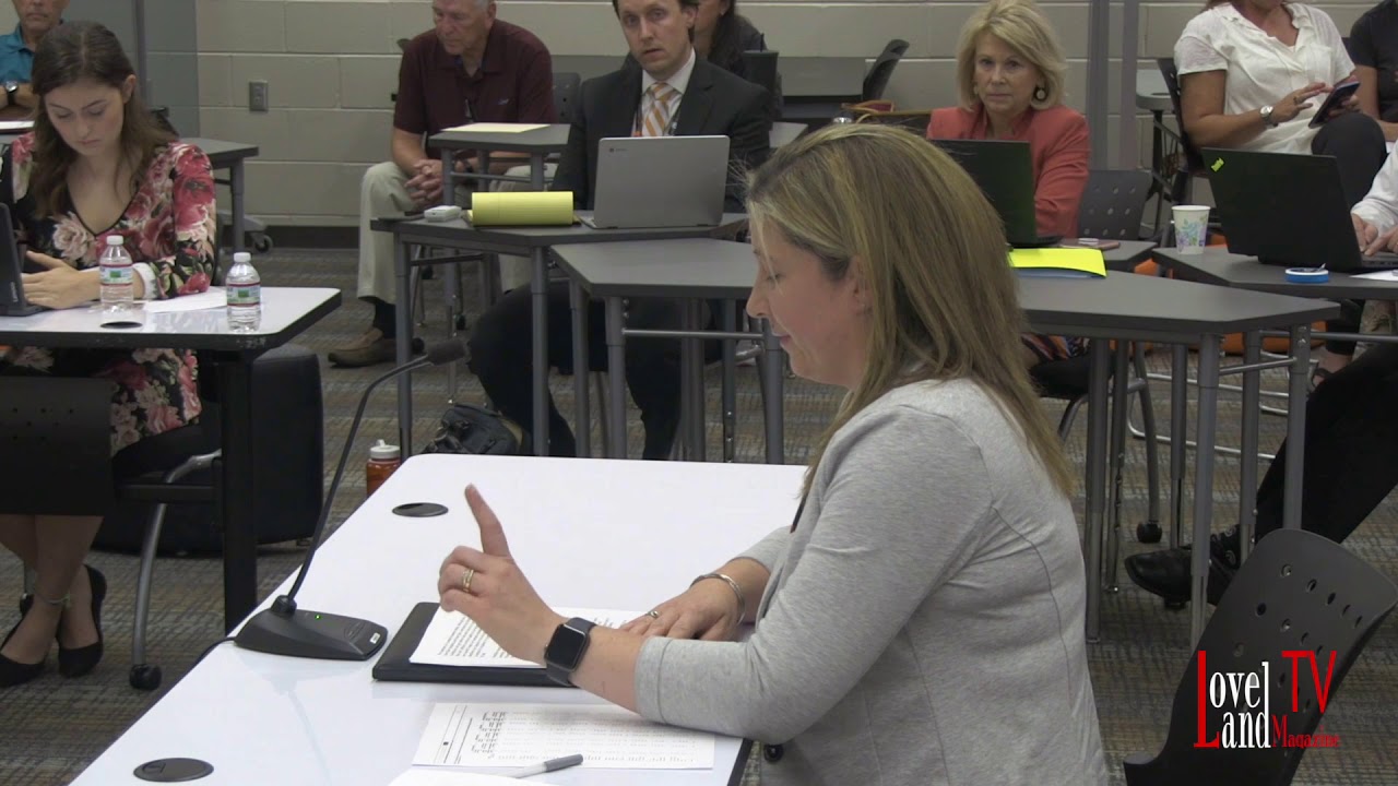 Amy Allendorf addresses BOE on school levy