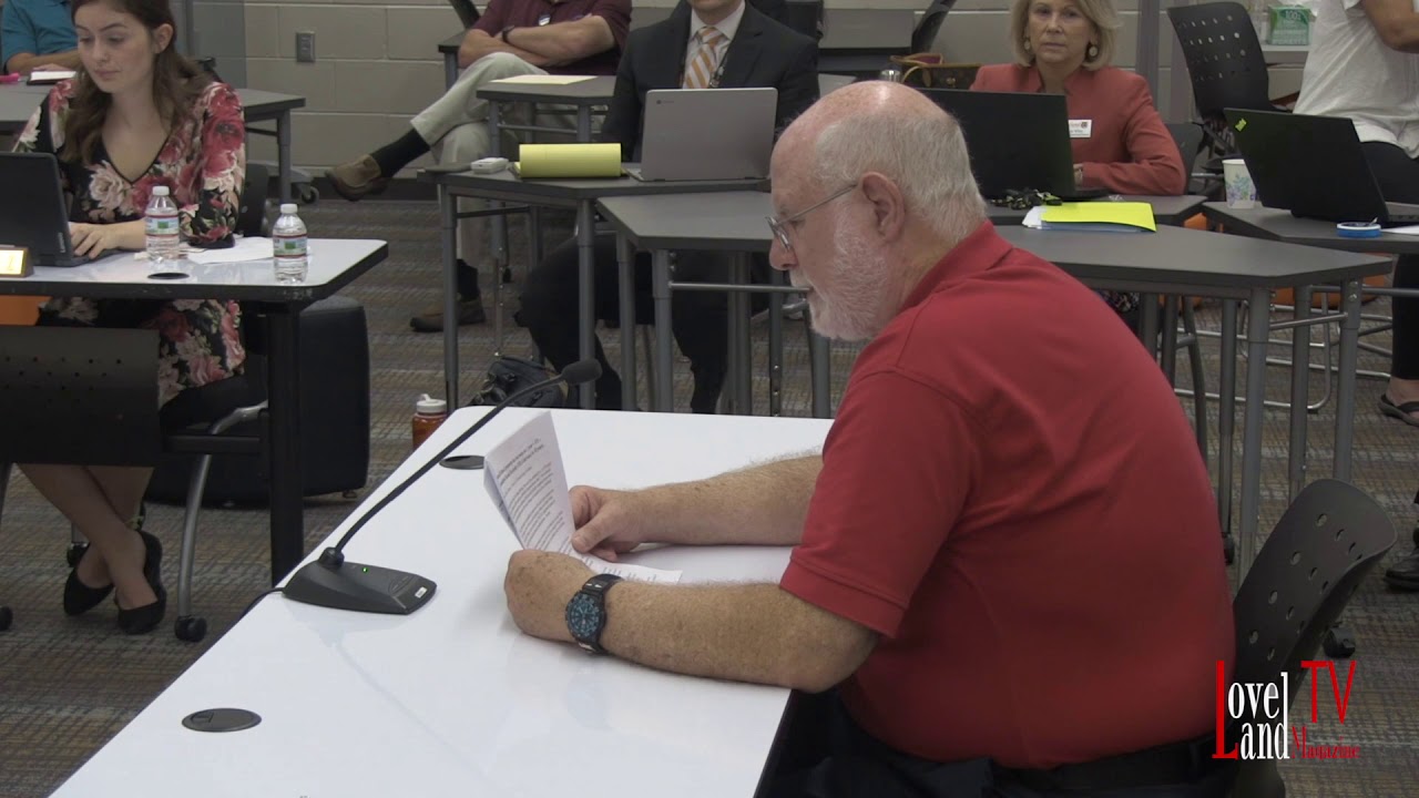 [Video] Walter Golladay addresses BOE on school levy