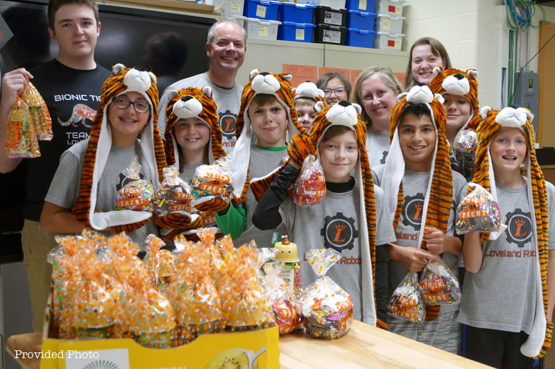 Loveland Schools Robotics Team Supported Loveland Police Department inclusion efforts for Halloween