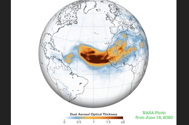 Air quality alert issued for Sunday because of smoke and dust plum from Africa’s Saharan desert