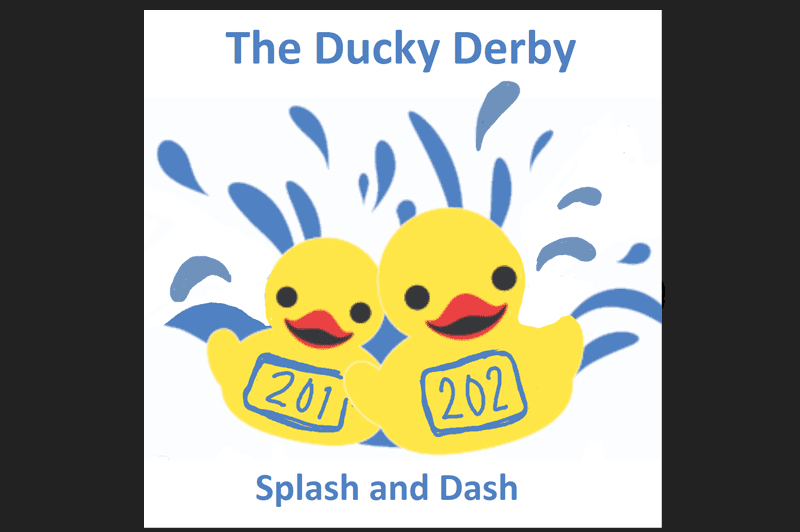 The Ducky Derby – Splash and Dash – for charity in Loveland river on October 11