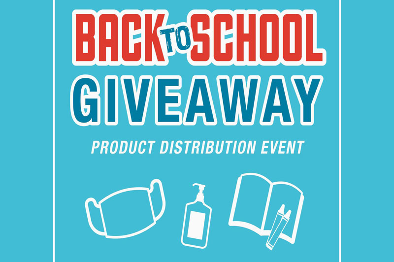 Back to School Giveaway of PPE supplies to students and teachers