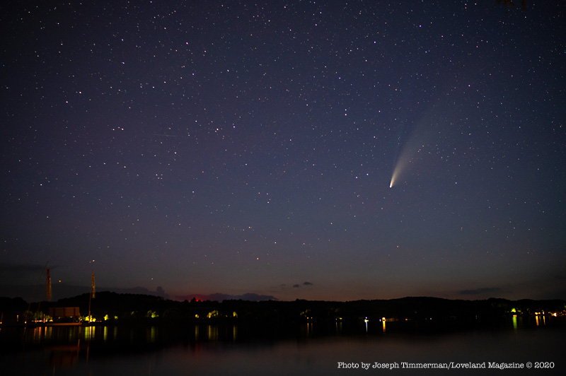 Comet Neowise photo by Joe Timmerman – a million miles long moving at 17,500 miles per hour