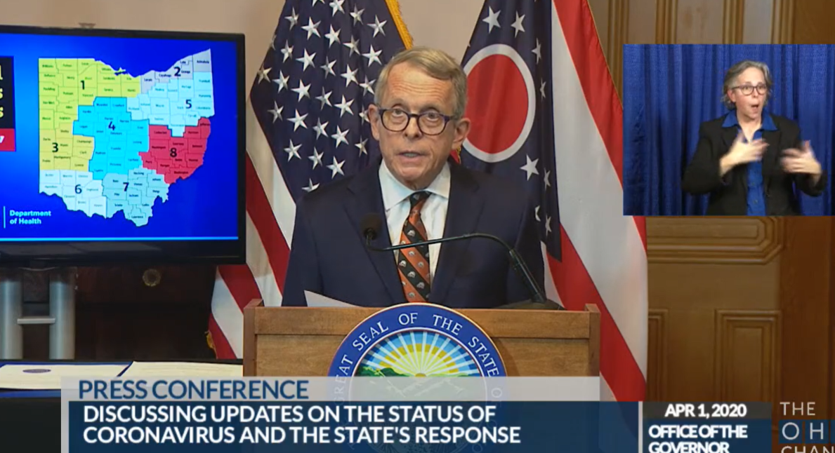 The search continues for a new state health director, DeWine says