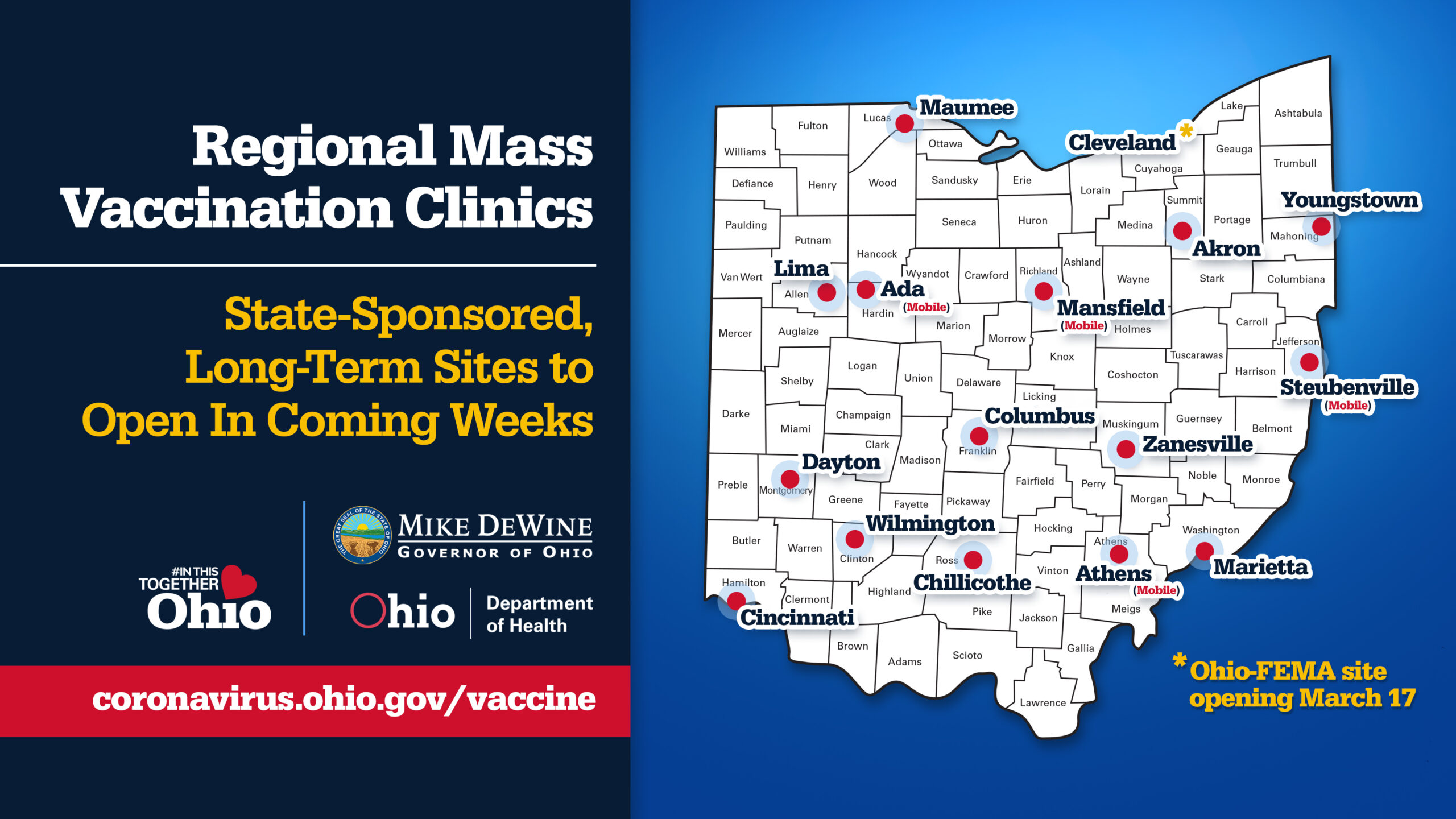 DeWine Announces mass vaccination Pop-Up Site at Xavier University’s Cintas Center