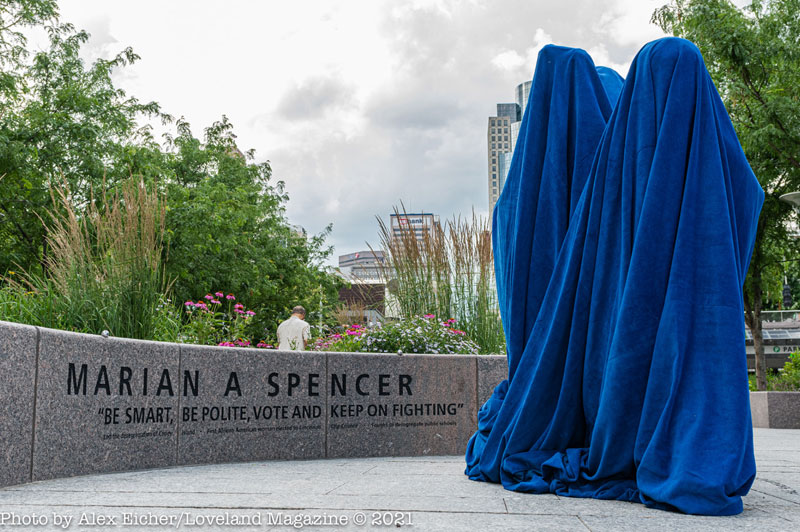 “Ms. Civil Rights” Cincinnati activist Marian Spencer honored with statue at Smale Riverfront Park