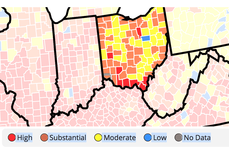 CDC says  Butler, Clermont, Hamilton, Warren County seeing “substantial spread” of COVID-19