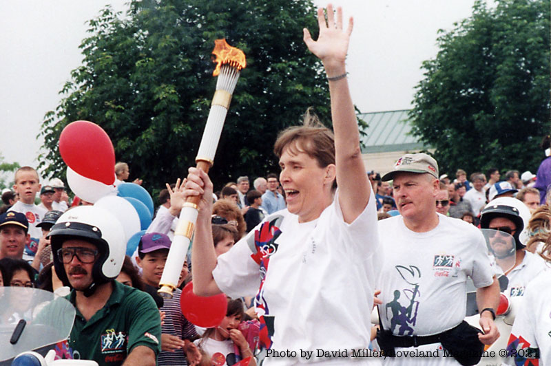 Olympic Torch carried through Loveland in 1996