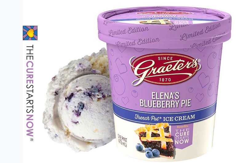 Elena’s Blueberry Pie Is back  at Graeter’s benefiting The Cure Starts Now Foundation