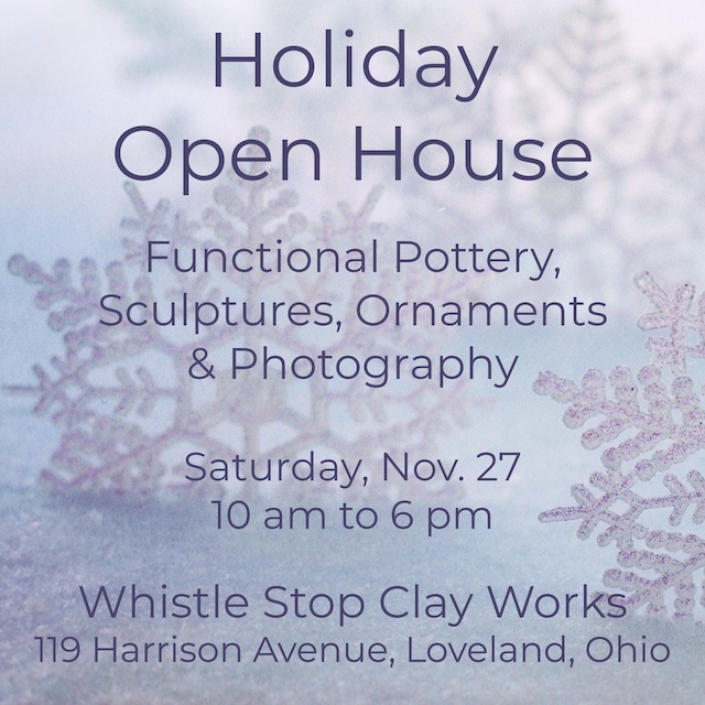 Whistle Stop Clay Works Holiday Open House on Saturday, November 27