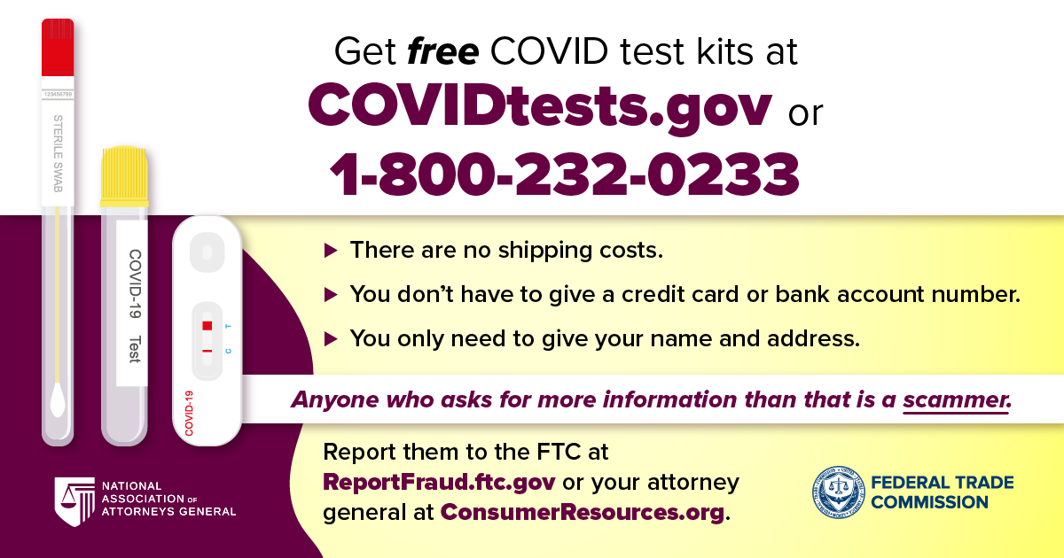 It’s official: Get free COVID test kits – Now order by phone