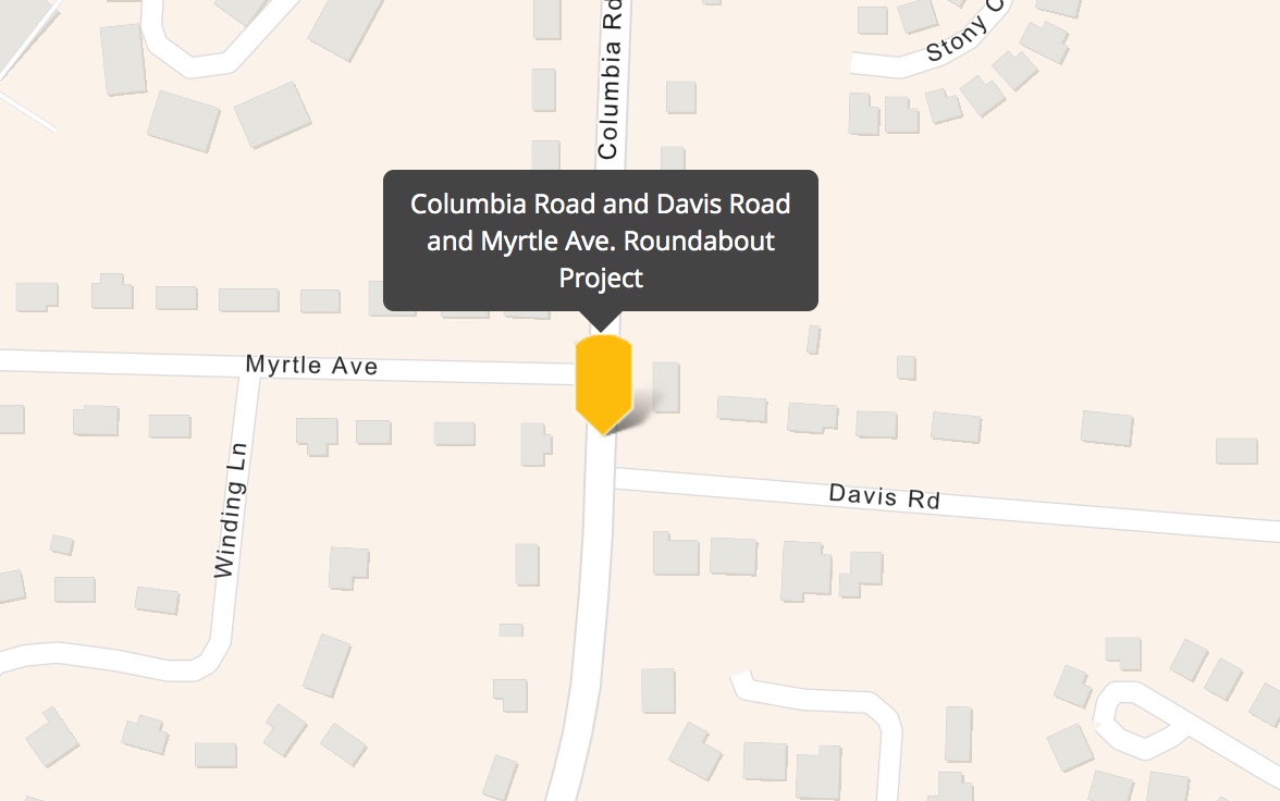 Columbia Road, Davis Road, and Myrtle Ave. Roundabout Project