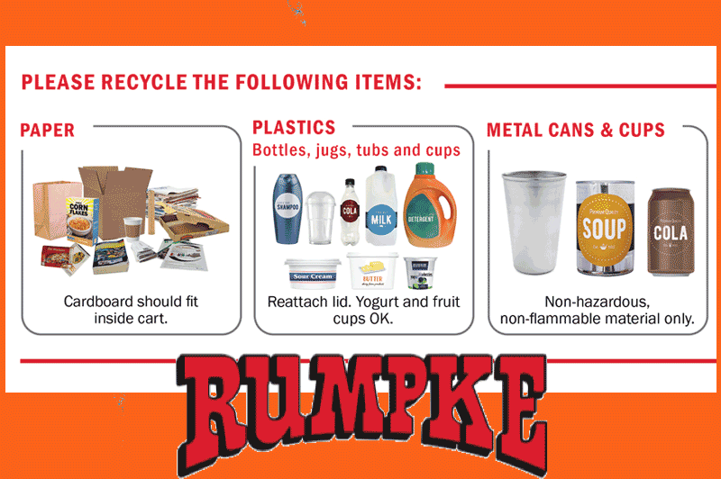 Rumpke accepts these items for Recycling