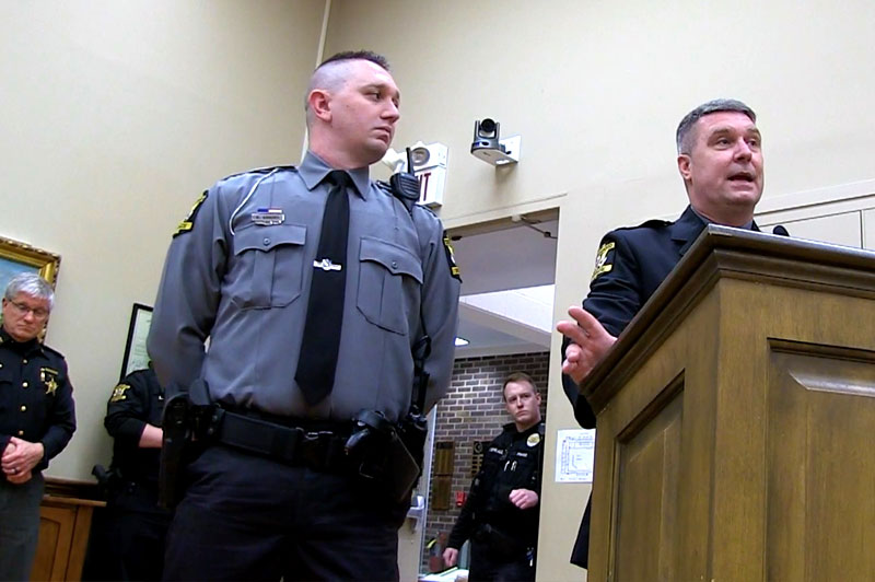 [VIDEO] Brandon Asbury takes oath as new Loveland Police Officer