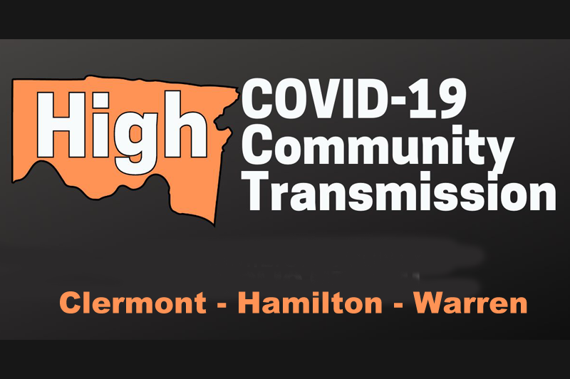 Hamilton, Clermont, and Warren Counties now have “High” COVID-19 community spread