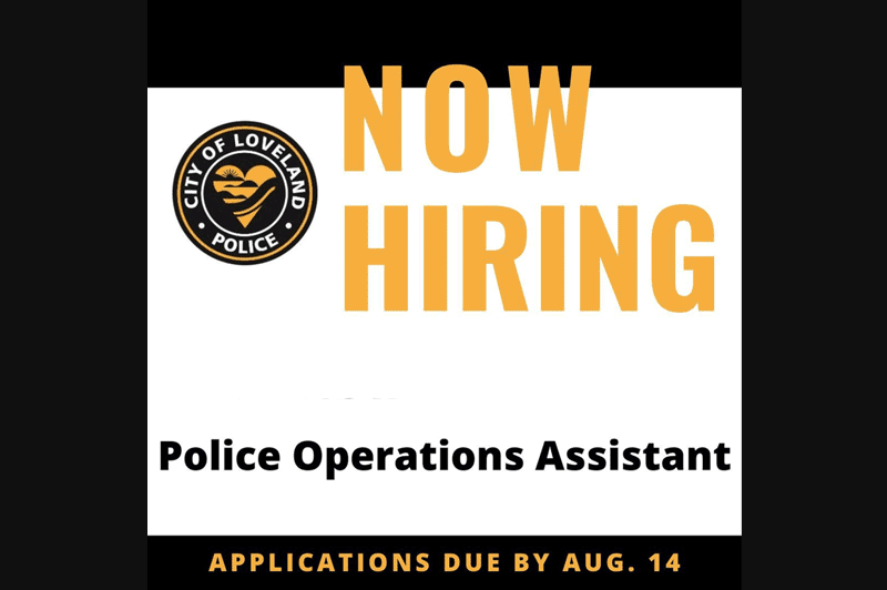 Loveland, Ohio hiring full-time Police Operations Assistant