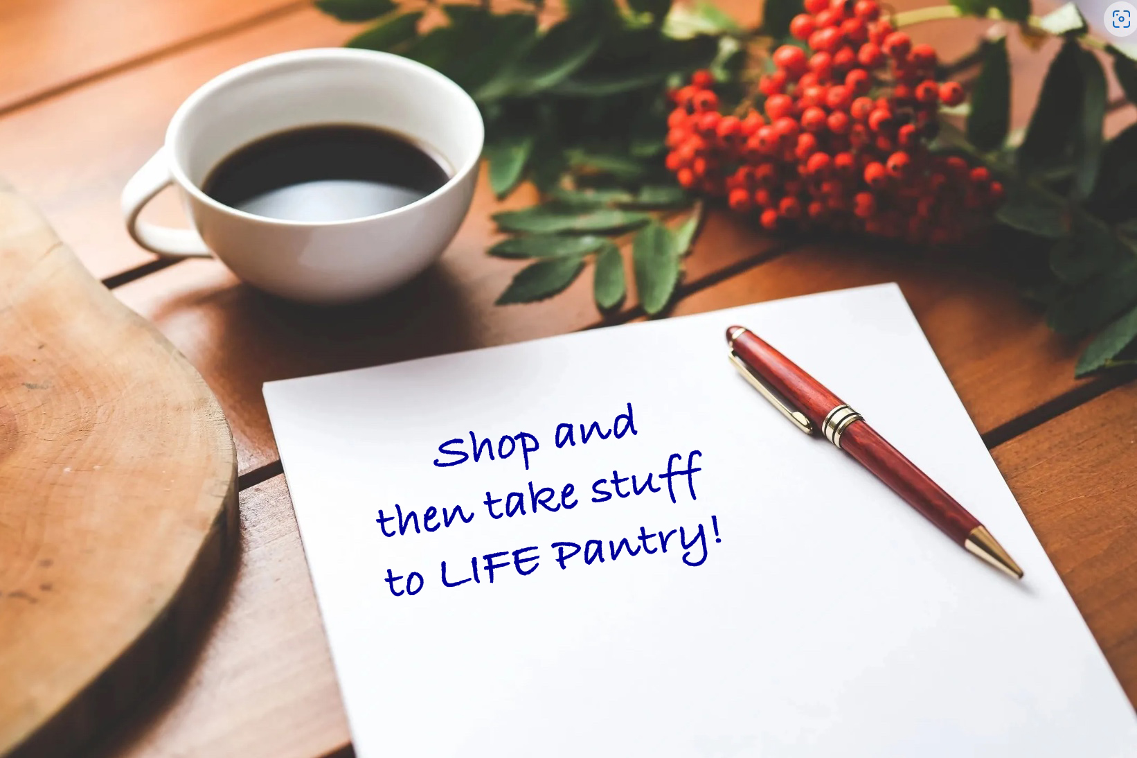 Will you please help fill the shelves of the LIFE Food Pantry?