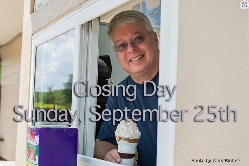 Loveland Dairy Whip 2022 end-of-season closing day is Sunday, Sept 25th