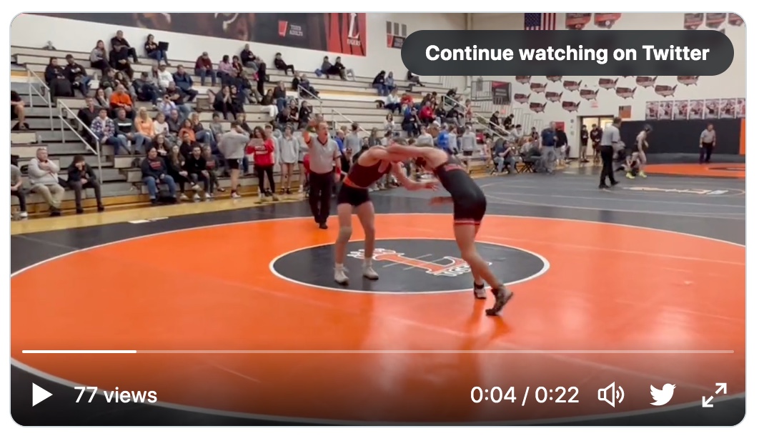 This morning Ty Harter wins the 100th match of his career