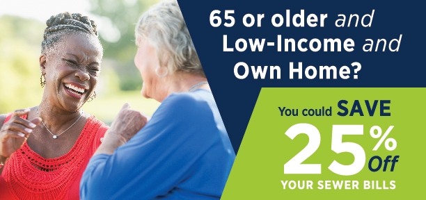 Loveland Seniors can reduce their sewer bill by 25%
